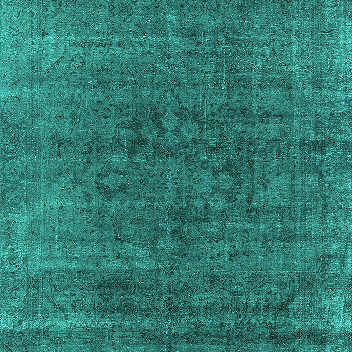 Machine Washable Oriental Turquoise Industrial Area Rugs, wshurb1030turq
