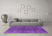 Machine Washable Oriental Purple Industrial Area Rugs in a Living Room, wshurb1030pur