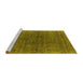 Sideview of Machine Washable Oriental Yellow Industrial Rug, wshurb1030yw