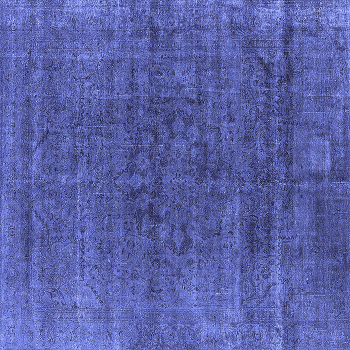 Square Oriental Blue Industrial Rug, urb1030blu