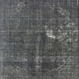 Square Machine Washable Industrial Modern Light Black Rug, wshurb1031