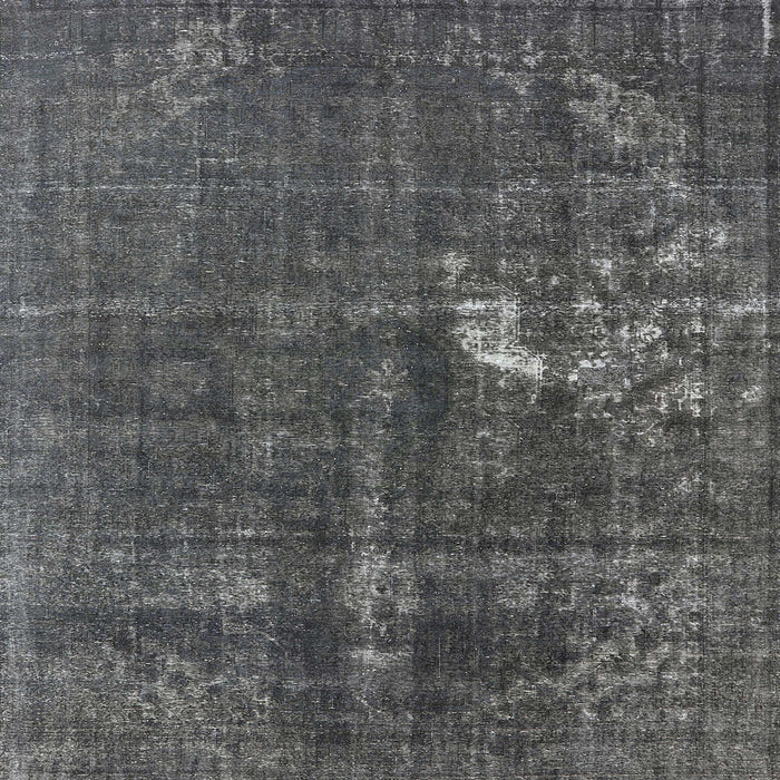 Square Machine Washable Industrial Modern Light Black Rug, wshurb1031