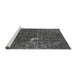 Sideview of Machine Washable Oriental Gray Industrial Rug, wshurb1031gry