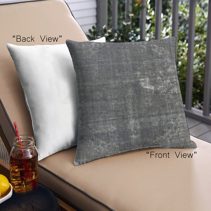 Front View of Mid-Century Modern Urban Square Light Black Throw Pillow, 18 inch by 18 inch, pwurb1031