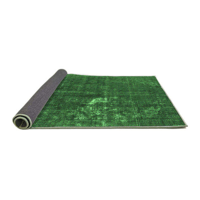 Sideview of Oriental Emerald Green Industrial Rug, urb1031emgrn