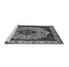 Sideview of Machine Washable Industrial Modern Dark Gray Rug, wshurb1032