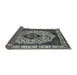 Sideview of Mid-Century Modern Dark Gray Oriental Rug, urb1032