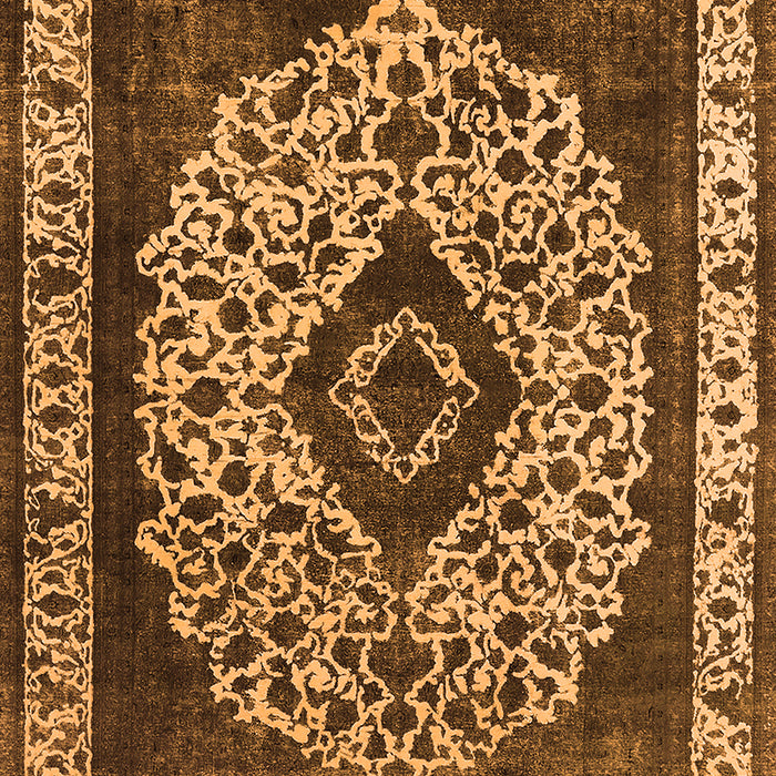 Machine Washable Oriental Orange Industrial Area Rugs, wshurb1032org