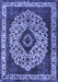 Machine Washable Oriental Blue Industrial Rug, wshurb1032blu