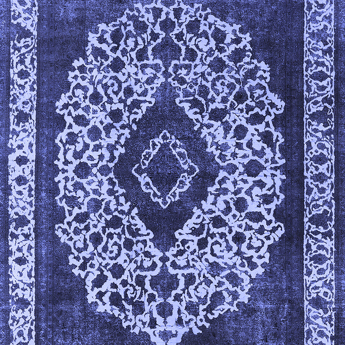 Machine Washable Oriental Blue Industrial Rug, wshurb1032blu