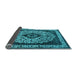 Sideview of Oriental Light Blue Industrial Rug, urb1032lblu