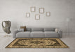 Machine Washable Oriental Brown Industrial Rug in a Living Room,, wshurb1032brn