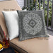 Front View of Mid-Century Modern Urban Square Dark Gray Throw Pillow, 18 inch by 18 inch, pwurb1032