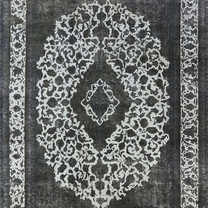 Machine Washable Industrial Modern Dark Gray Rug, wshurb1032