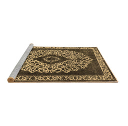 Sideview of Machine Washable Oriental Brown Industrial Rug, wshurb1032brn