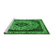 Sideview of Machine Washable Oriental Green Industrial Area Rugs, wshurb1032grn