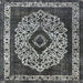 Square Machine Washable Industrial Modern Dark Gray Rug, wshurb1032