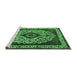 Sideview of Machine Washable Oriental Emerald Green Industrial Area Rugs, wshurb1032emgrn