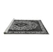 Sideview of Machine Washable Oriental Gray Industrial Rug, wshurb1032gry