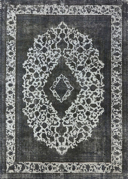 Mid-Century Modern Dark Gray Oriental Rug, urb1032
