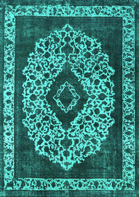 Oriental Turquoise Industrial Rug, urb1032turq