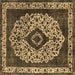 Square Oriental Brown Industrial Rug, urb1032brn