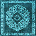 Square Oriental Light Blue Industrial Rug, urb1032lblu