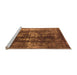 Sideview of Machine Washable Oriental Orange Industrial Area Rugs, wshurb1033org