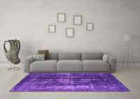 Machine Washable Oriental Purple Industrial Rug, wshurb1033pur