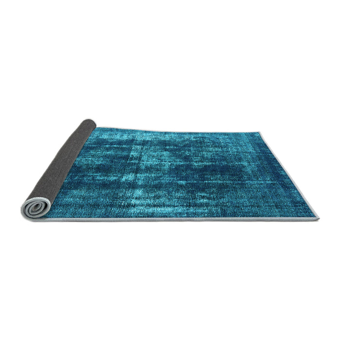 Sideview of Oriental Light Blue Industrial Rug, urb1033lblu
