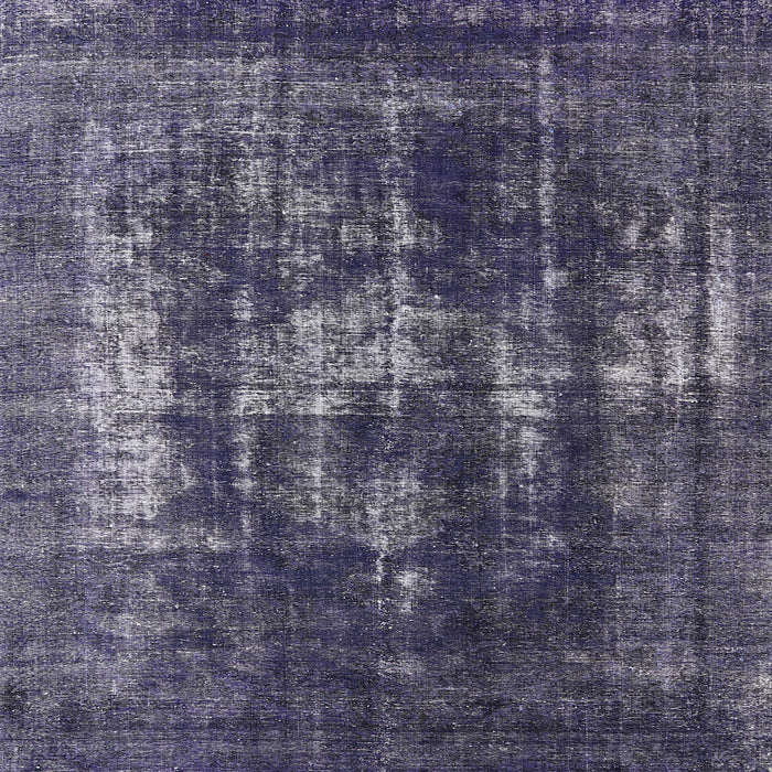 Square Mid-Century Modern Blue Oriental Rug, urb1033