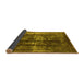 Sideview of Oriental Yellow Industrial Rug, urb1033yw