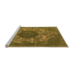 Sideview of Machine Washable Oriental Orange Industrial Area Rugs, wshurb1034org