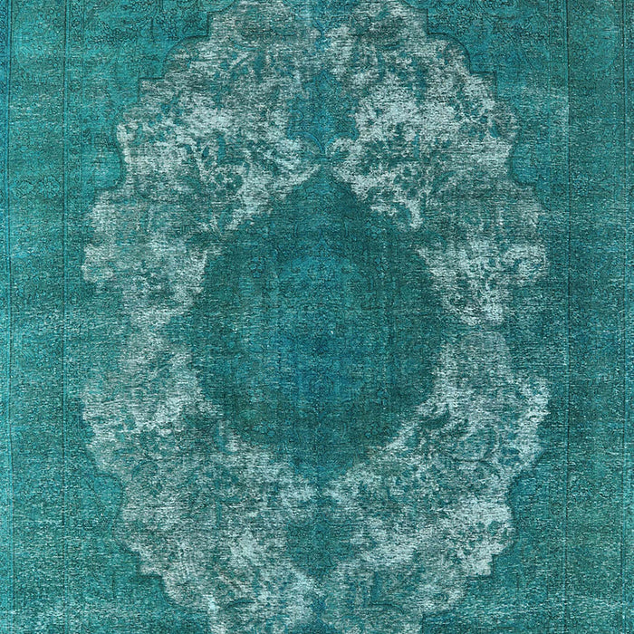 Machine Washable Industrial Modern Teal Green Rug, wshurb1034