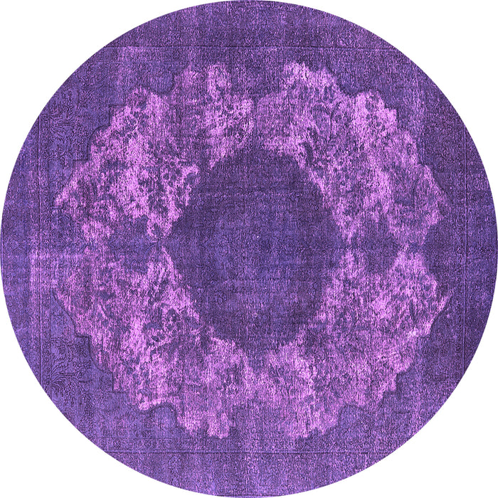 Round Oriental Pink Industrial Rug, urb1034pnk