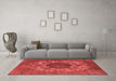 Industrial Red Washable Rugs