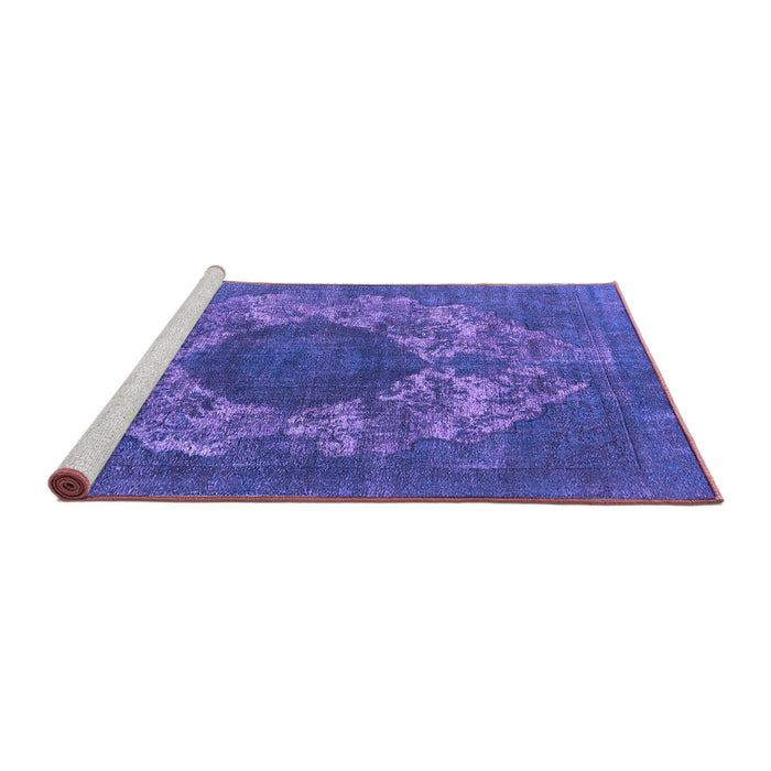 Sideview of Machine Washable Oriental Purple Industrial Area Rugs, wshurb1034pur