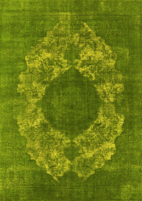 Oriental Yellow Industrial Rug, urb1034yw