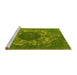 Sideview of Machine Washable Oriental Yellow Industrial Rug, wshurb1034yw