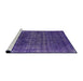 Sideview of Machine Washable Industrial Modern Purple Sage Bush Purple Rug, wshurb1035