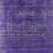 Square Mid-Century Modern Purple Oriental Rug, urb1035