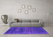 Machine Washable Oriental Purple Industrial Area Rugs in a Living Room, wshurb1035pur