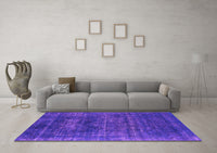 Machine Washable Oriental Purple Industrial Rug, wshurb1035pur