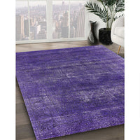 Mid-Century Modern Purple Oriental Rug, urb1035