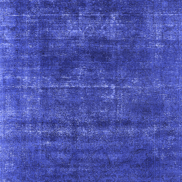 Machine Washable Oriental Blue Industrial Rug, wshurb1035blu
