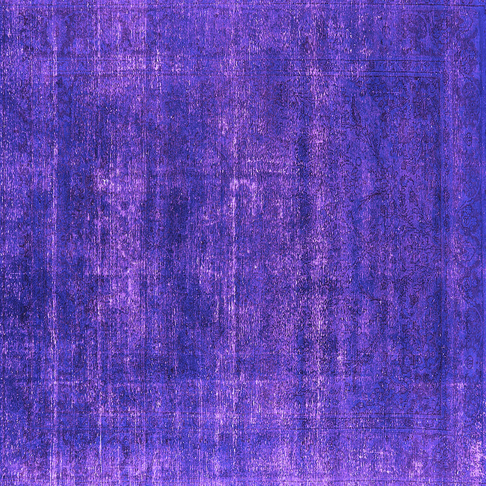 Square Machine Washable Oriental Purple Industrial Area Rugs, wshurb1035pur