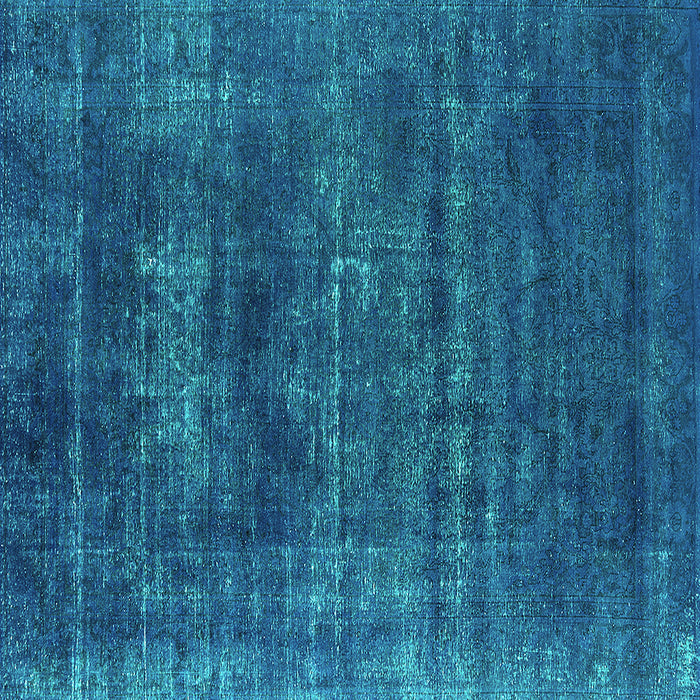 Square Oriental Turquoise Industrial Rug, urb1035turq