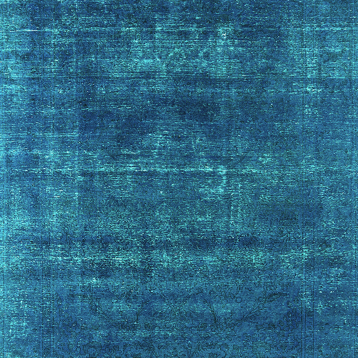Machine Washable Oriental Turquoise Industrial Area Rugs, wshurb1035turq