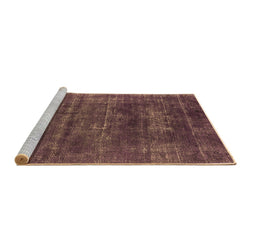 Sideview of Machine Washable Oriental Brown Industrial Rug, wshurb1035brn