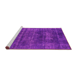Sideview of Machine Washable Oriental Pink Industrial Rug, wshurb1035pnk